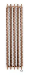 Terma Ribbon Vertical Designer Radiator, Bright copper (W)490mm (H)1800mm