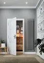 Terma Rolo Room E salt n pepper electric radiator with MOA Blue element - silver