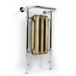 Terma Plain Antique Brass Towel warmer (H)940mm (W)490mm