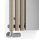 Terma Rolo mirror Vertical Designer Radiator, Quartz Mocha (W)590mm (H)1800mm