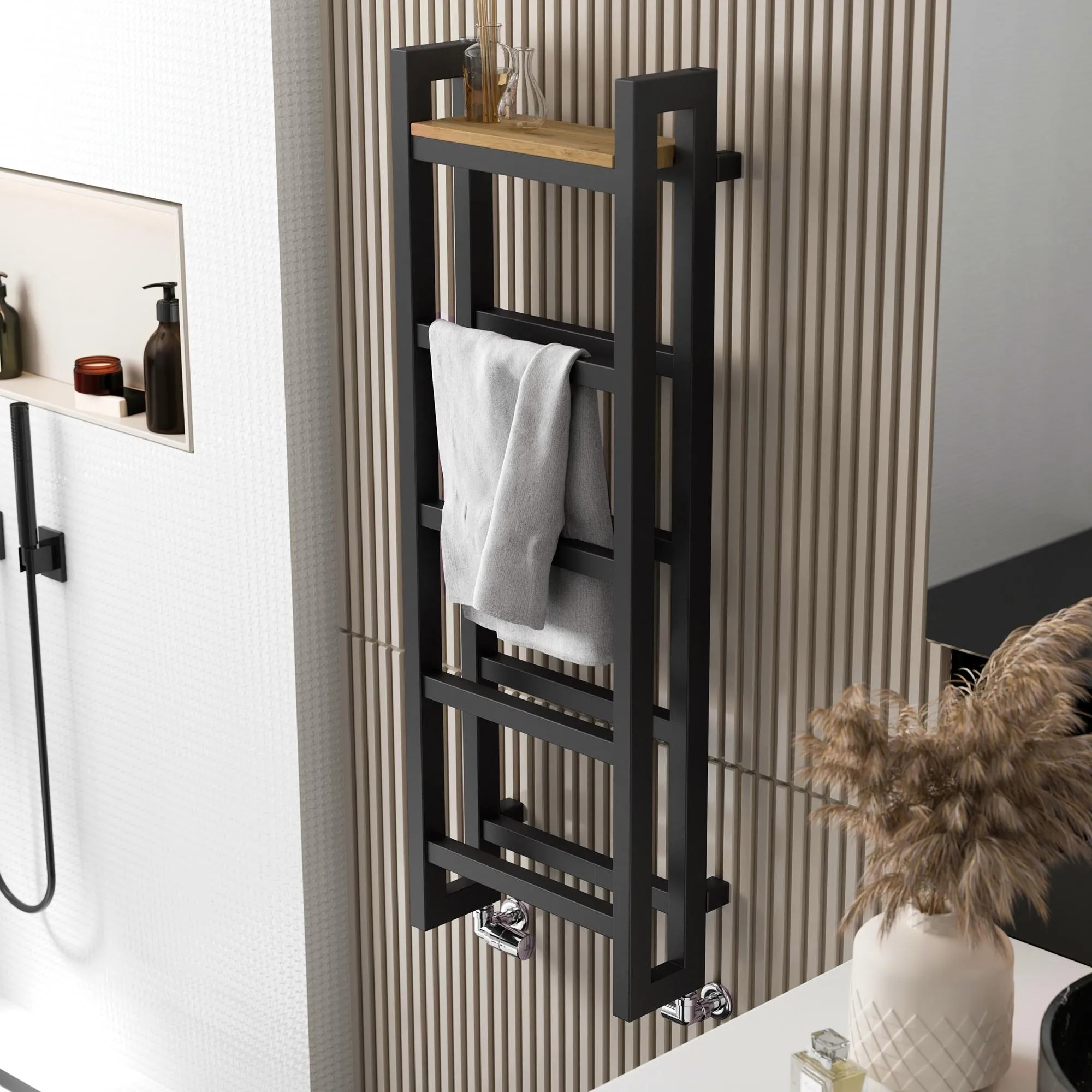 Terma Stand Heated Towel Rail - Modern Grey 1150 x 400mm