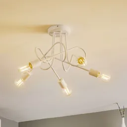 Oxford ceiling light 5-bulb white