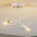 Oxford two-bulb ceiling light in white