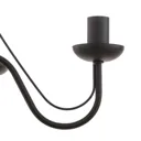 Malbo chandelier, 5-bulb in black