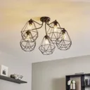 Karo ceiling light 5-bulb black