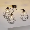Karo ceiling light 3-bulb black