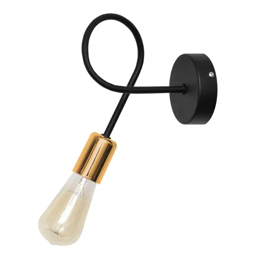 Oxford wall light in black/copper