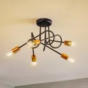 Oxford ceiling light 5-bulb black/copper