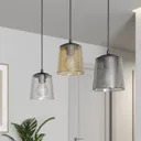 Lucea pendant lamp 3-bulb transparent/smoke/amber