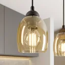 Brilliant pendant lamp 3-bulb amber