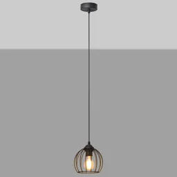 Cumera pendant light, cage lampshade, Ø 16 cm