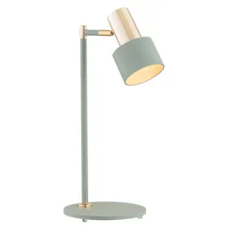 Destin table lamp adjustable green/brass