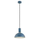 Selma hanging lamp, one-bulb, blue Ø 22 cm
