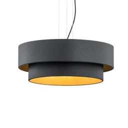 Fredik hanging lamp, Ø 45 cm, black/gold