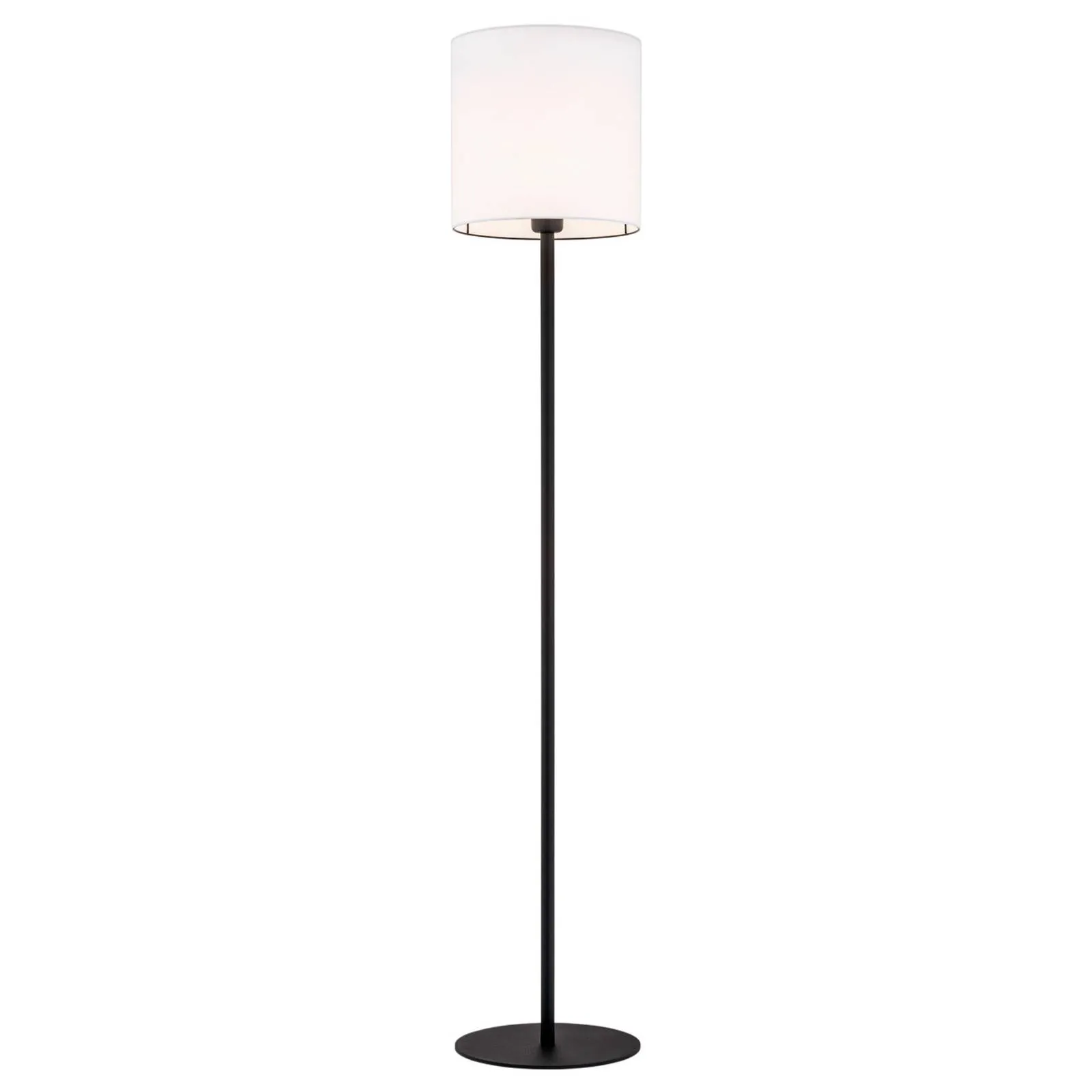 Harris floor lamp, black base, white lampshade