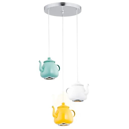 Jasse hanging light coffee pot 3-bulb multicolour