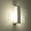 Shifted 1 wall light, glass, white