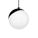 Sfera hanging light 1-bulb glass/black metal