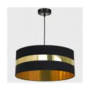 Palmira ceiling light fabric lampshade, black/gold