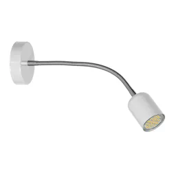 Maxi wall light with flexible arm, white