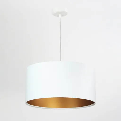 Salina pendant light, white/gold, Ø 40 cm