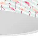 Miami hanging light printed with flamingo motif