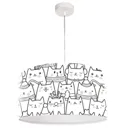 Cats hanging light printed with a cat motif