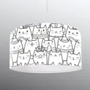 Cats hanging light printed with a cat motif