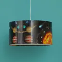 Space hanging light with an outer space print