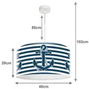 Maritime Ahoi hanging light with anchor motif