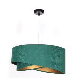 Vivien hanging light, two-tone, green/gold