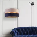 Duo hanging lamp navy blue/grey/gold Ø 40cm 1-bulb