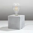 Akira table lamp, concrete, cube form
