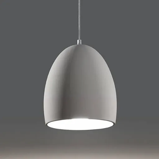 Wula hanging light with a white ceramic lampshade