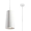 Nalu pendant light with a ceramic lampshade
