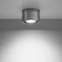 Solana ceiling spotlight concrete round 1-bulb