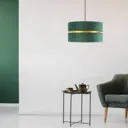Duo hanging light, green/gold, Ø 40 cm, 1-bulb