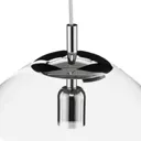 562 hanging light, clear glass, chrome cap/canopy