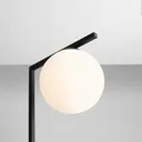 Zac floor lamp with spherical lampshade, black