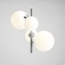 Bloom hanging light, four-bulb, chrome