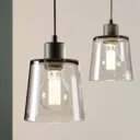Karrl hanging light, 3-bulb, smoky grey/grey