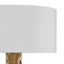 Pino Simple floor lamp, white lampshade brown base
