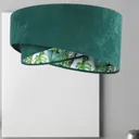 Vivien hanging lamp, green, floral all over print
