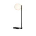 Gama table lamp in black with a glass globe