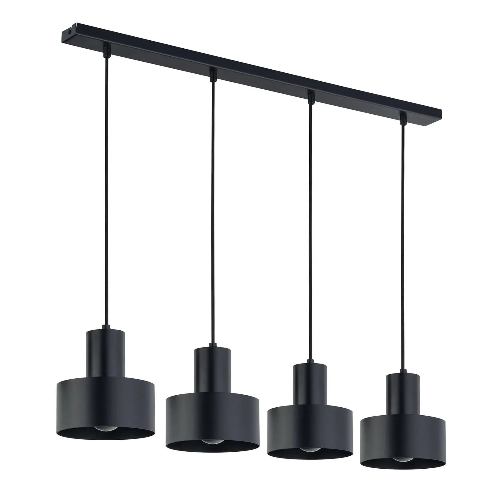 Rif 4 hanging light, linear, 4-bulb, black