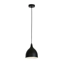 Nanu pendant light made of metal black one-bulb