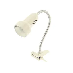 Lolek clip-on light with a flexible arm, white
