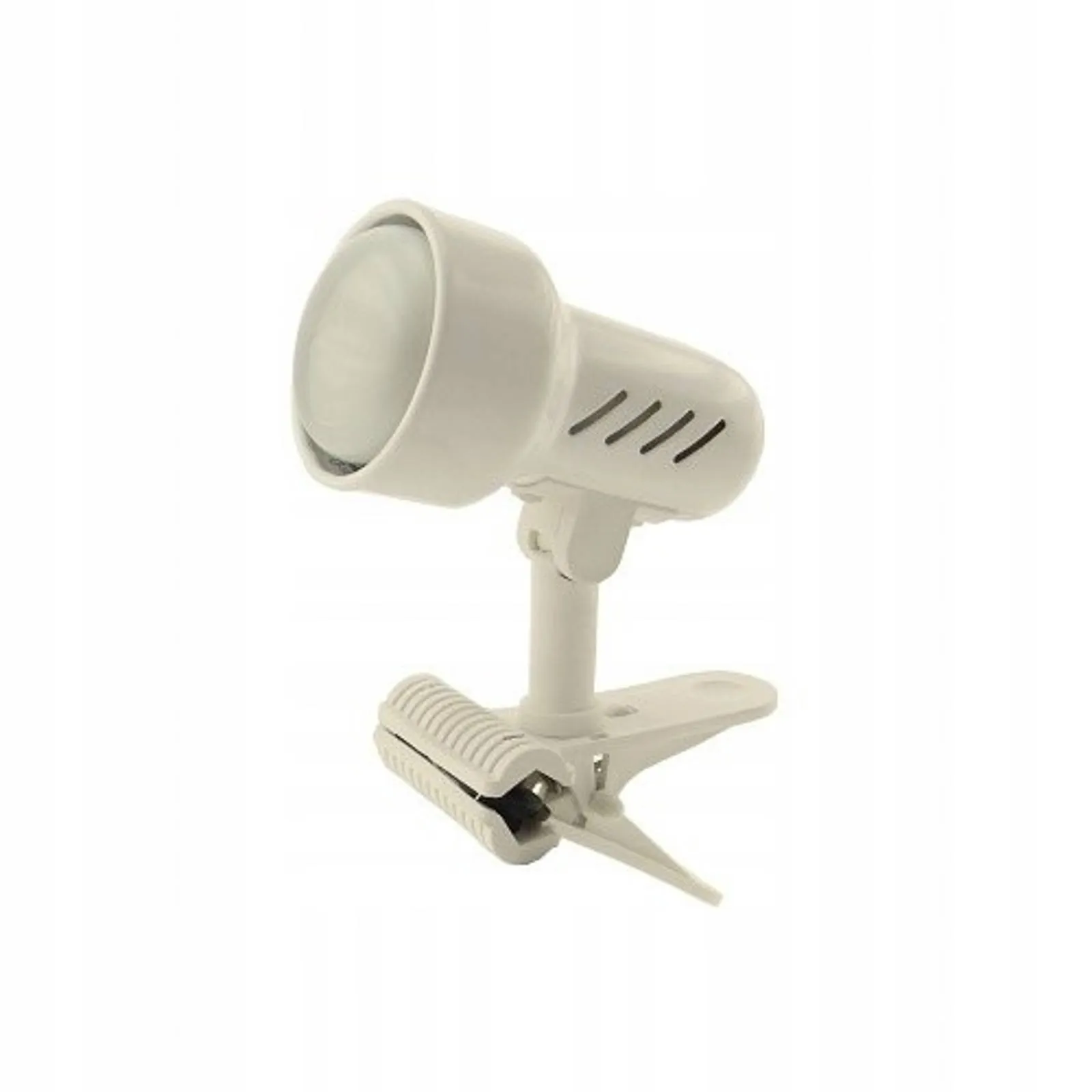 KD White clip-on light with plug, E27 socket
