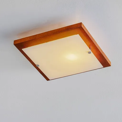 Kerio ceiling lamp, 30 x 30 cm, rustic pine