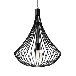 Cage pendant light in black, cage lampshade